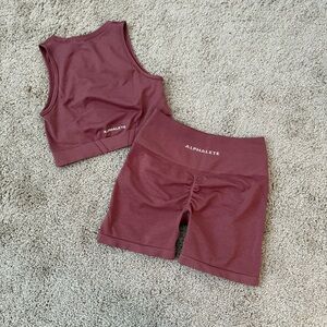 Alphalete Amplify Shorts and Tank Set Size Medium 4.5”